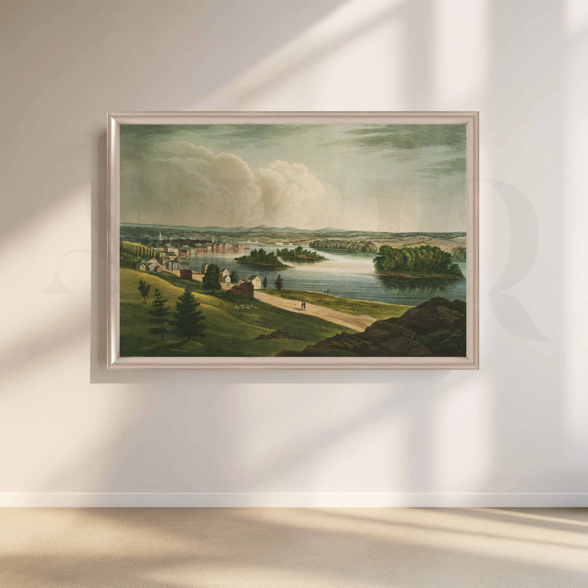 Serene River Valley Canvas Artwork – Asha Art Studio – Image 4
