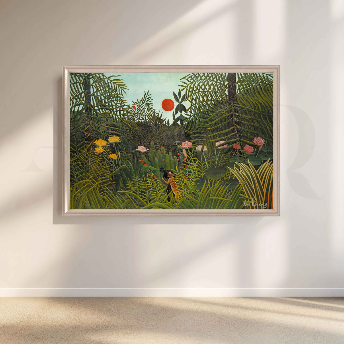 Tropical Jungle Landscape Folk Art Canvas Artwork – Asha Art Studio – Image 4
