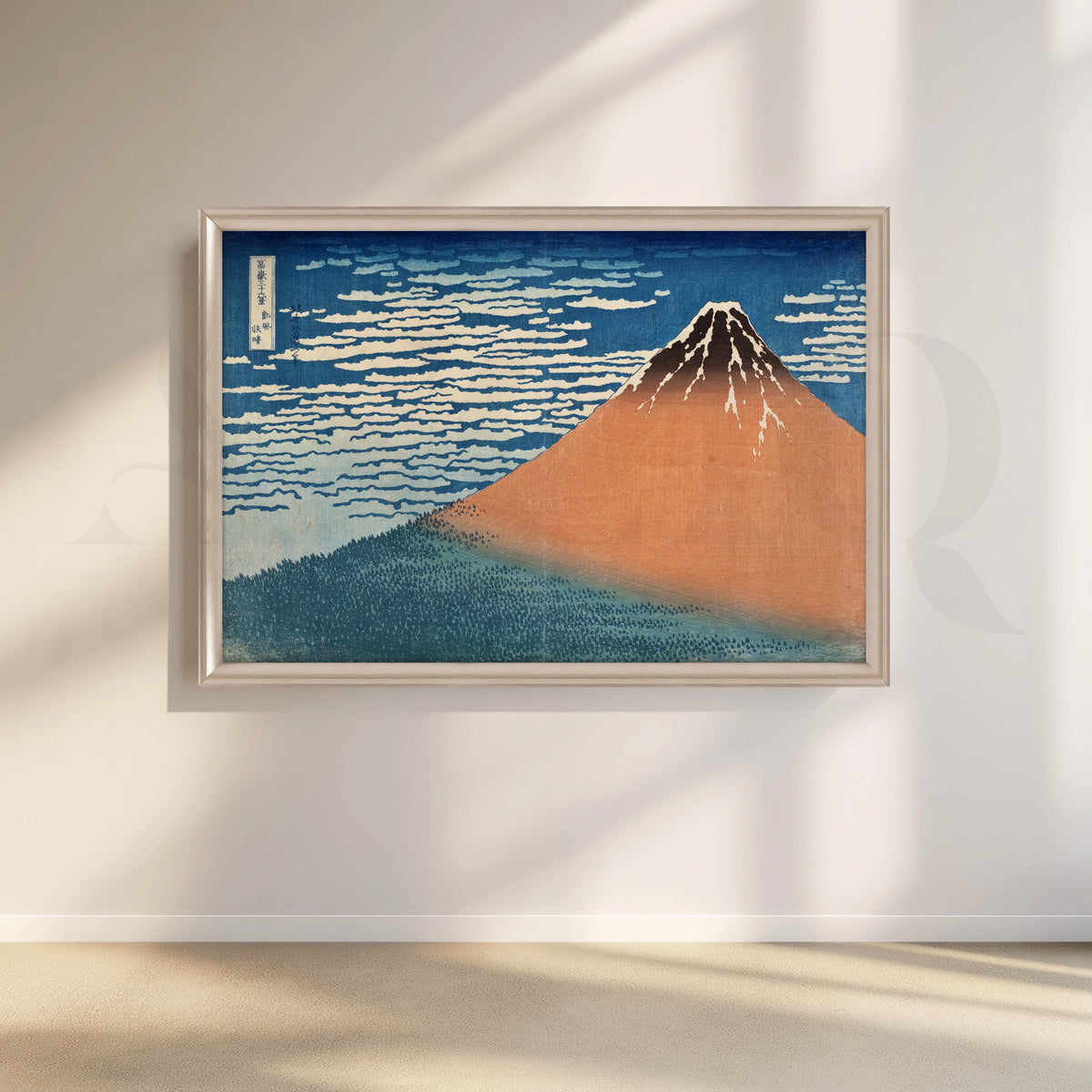 Blue Sky over Red Fuji Canvas Artwork – Asha Art Studio – Image 4