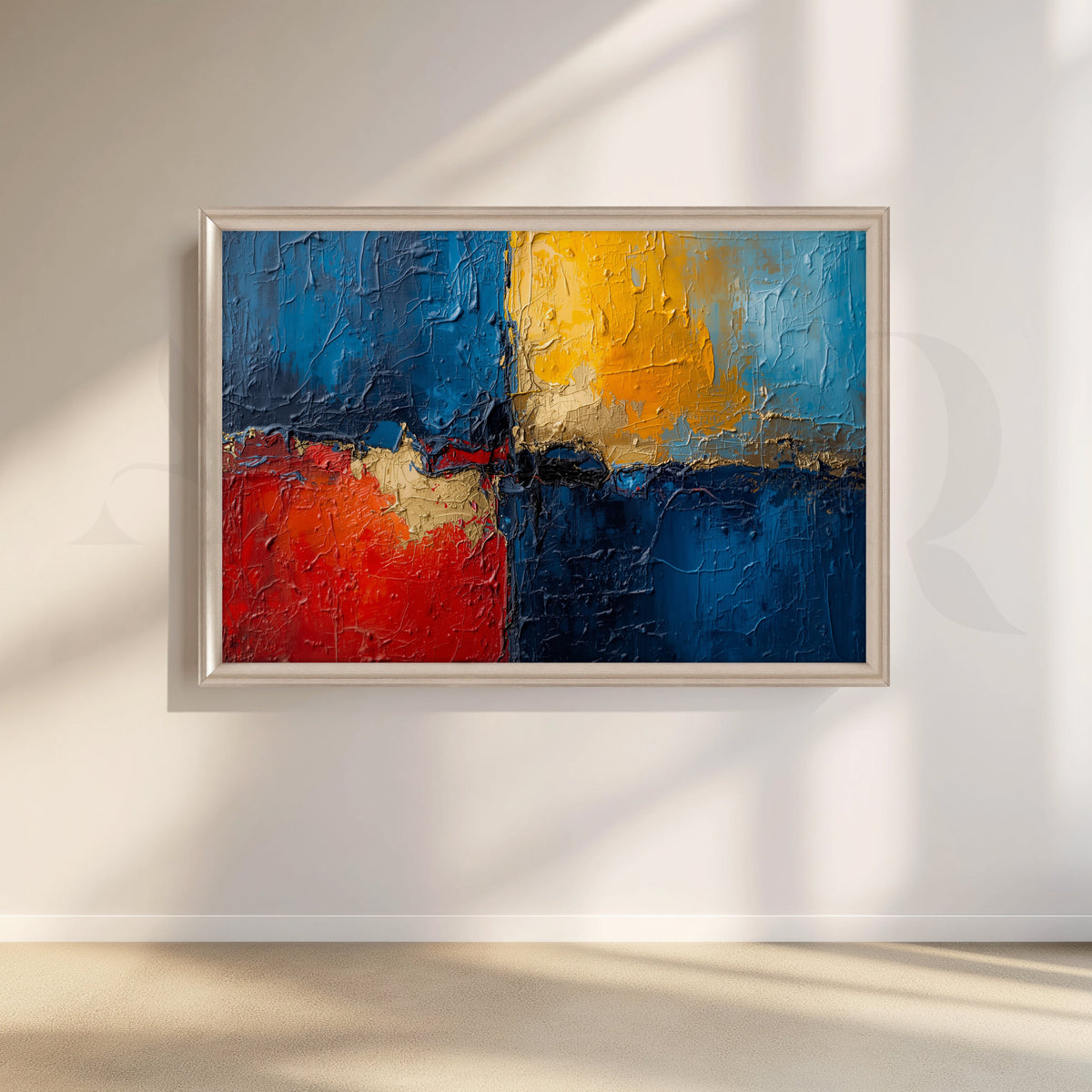 Multicolor Bold Textured Abstract Canvas Artwork – Asha Art Studio – Image 4