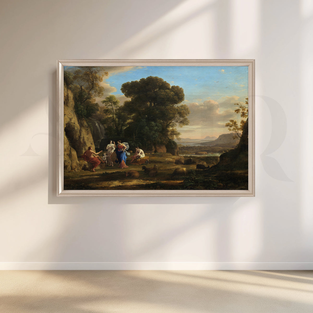 Pastoral Dance by the Falls Canvas Artwork – Asha Art Studio – Image 4