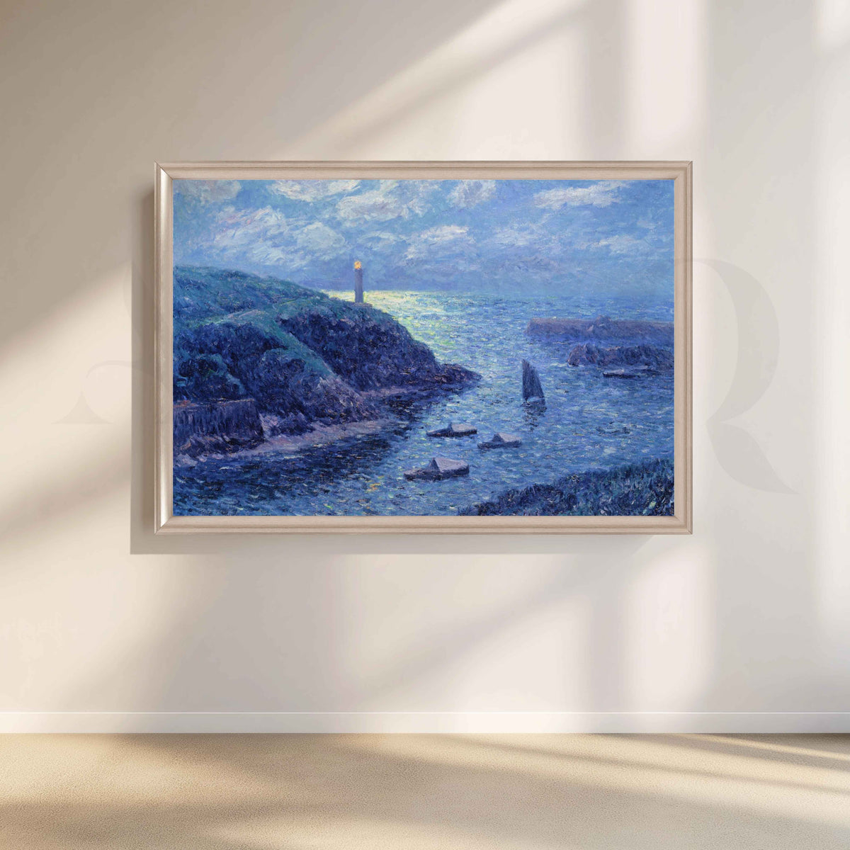 Henri Moret Lighthouse Seascape Canvas Artwork – Asha Art Studio – Image 4
