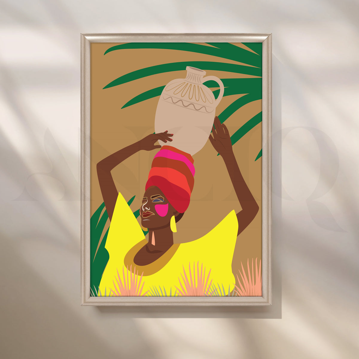 Portrait of an African Woman Canvas Artwork – Asha Art Studio – Image 4