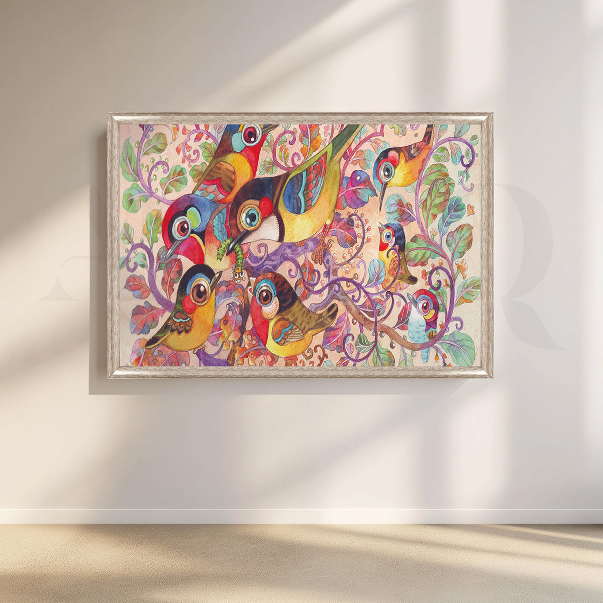 Birds in Blossom Canvas Artwork – Asha Art Studio – Image 4