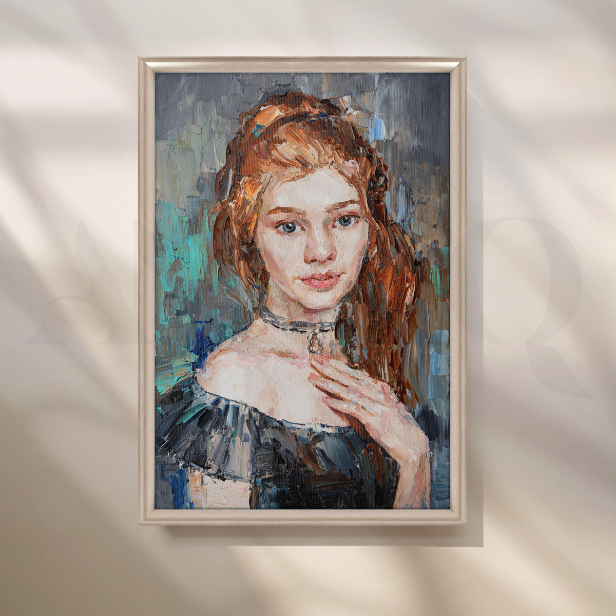 The Enigma of a Girl Canvas Artwork – Asha Art Studio – Image 4