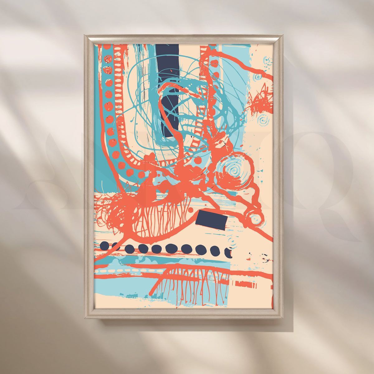 Eclectic Rhythm Abstract Canvas – Asha Art Studio – Image 4