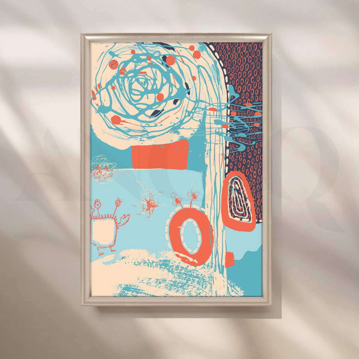 Whimsical Whirl Abstract Art – Asha Art Studio – Image 4