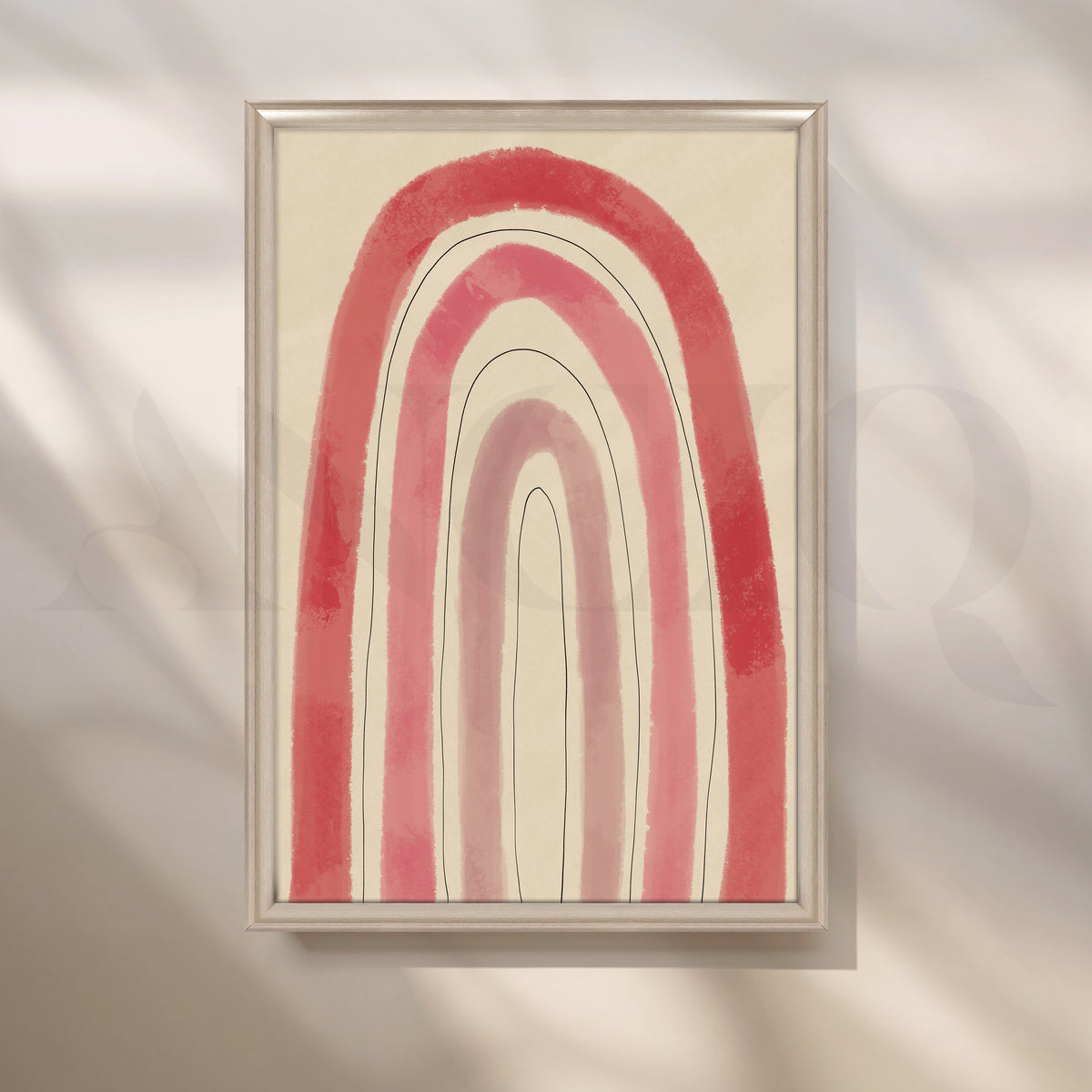 A Minimalist Abstract Art of Soft Red Hues Artwork – Asha Art Studio – Image 4