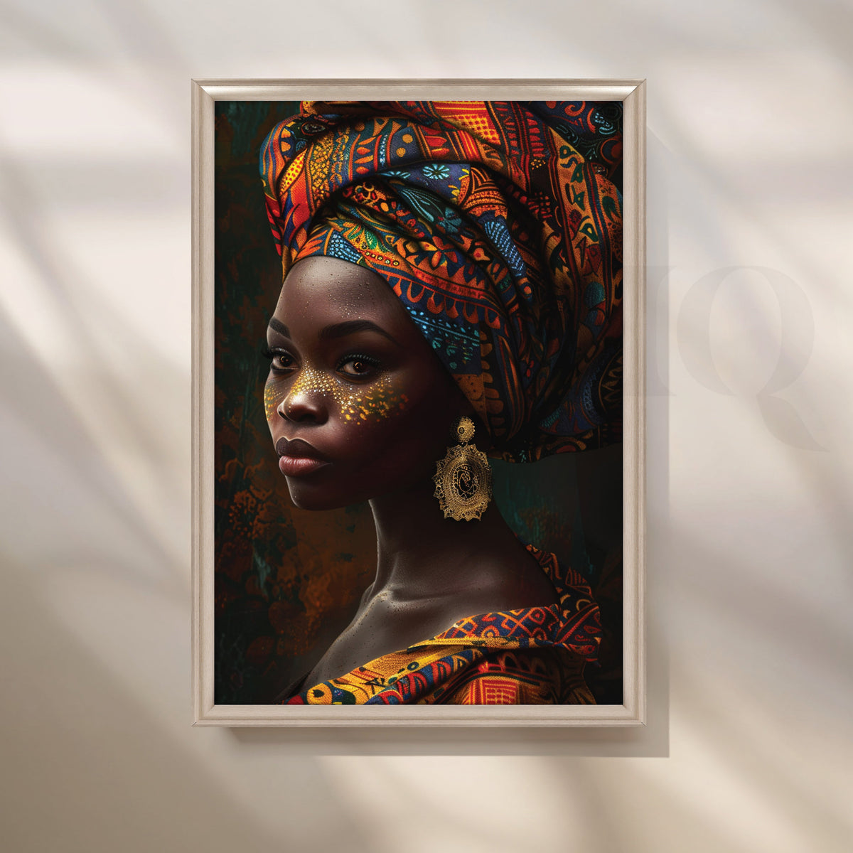Queen in Hues of Bronze Canvas Artwork – Asha Art Studio – Image 4