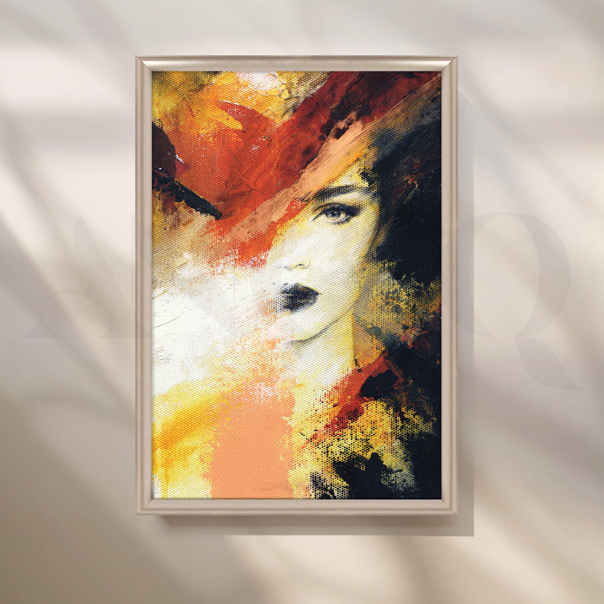 The Enigmatic Essence of a Girl Canvas Artwork – Asha Art Studio – Image 4