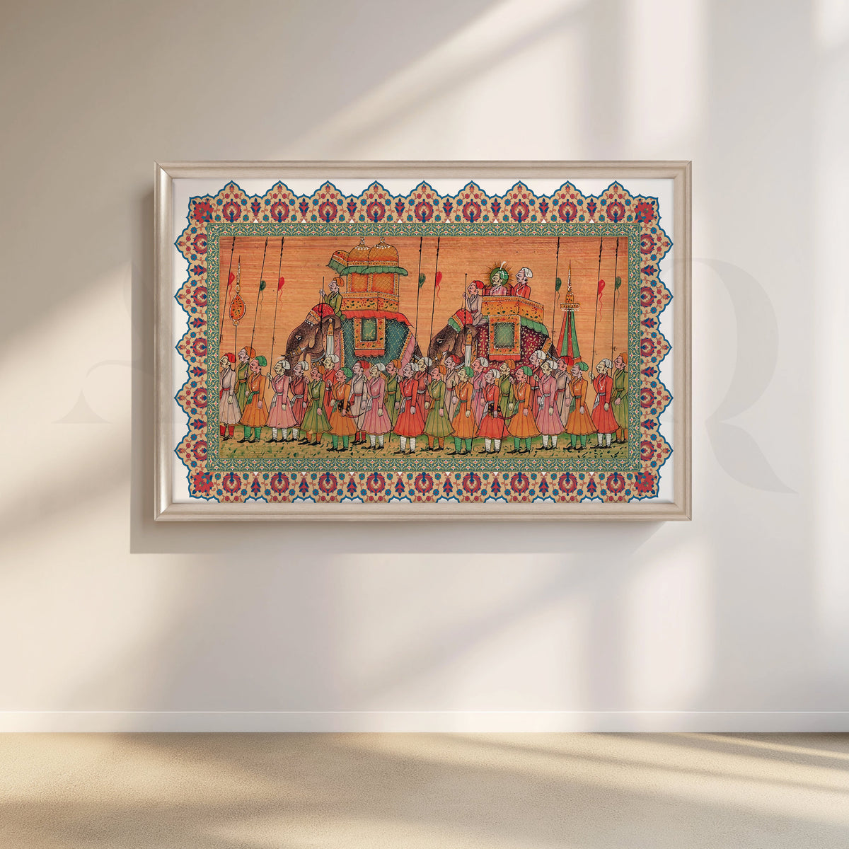 Traditional Indian Elephant Procession Artwork – Asha Art Studio – Image 4