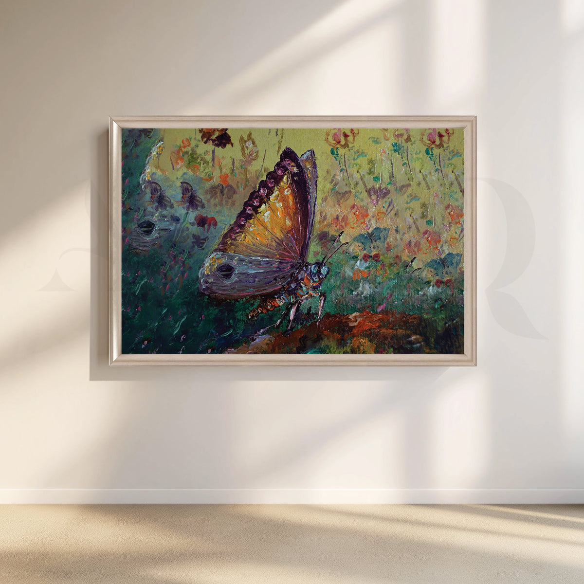 Butterfly Alights Canvas Artwork – Asha Art Studio – Image 4