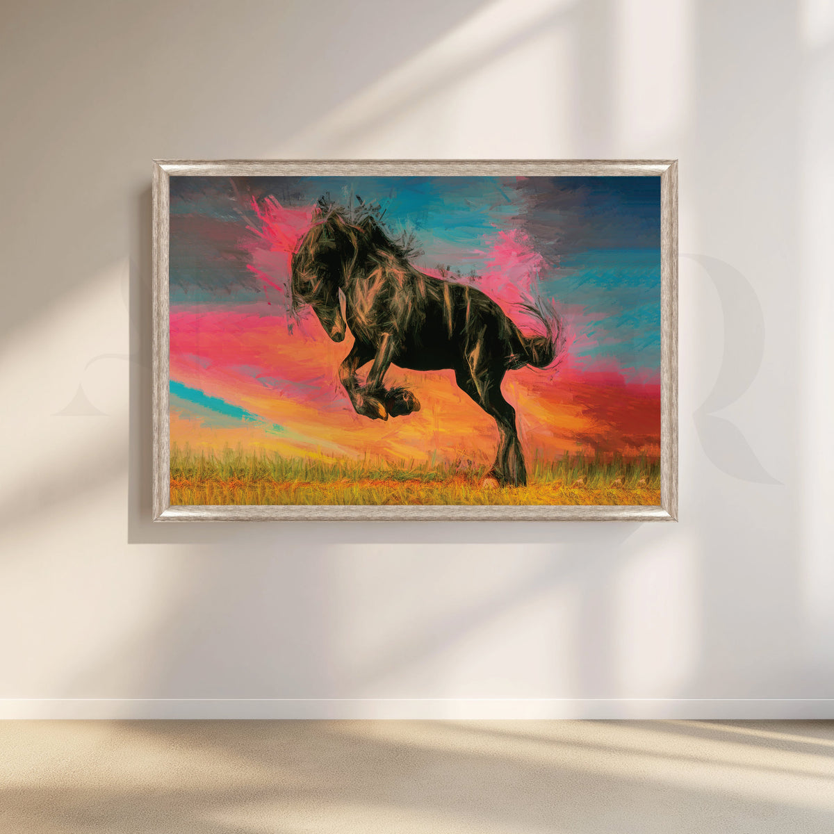 Equestrian Symphony Canvas Artwork – Asha Art Studio – Image 4