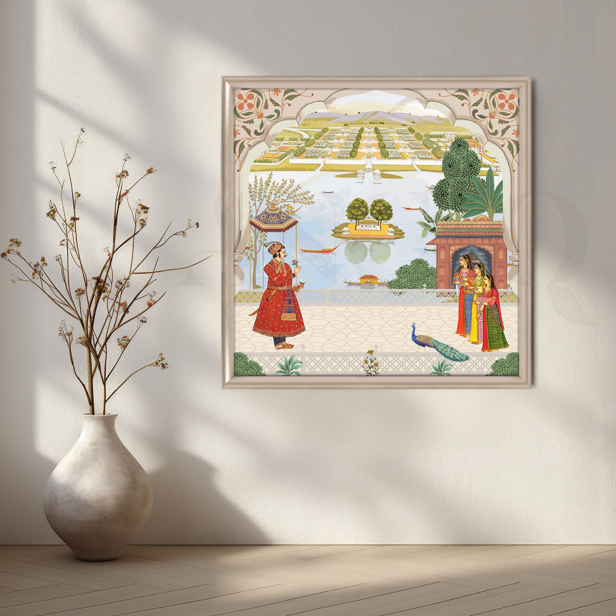 Majestic Courtyard Overlooking Serene Waters – Asha Art Studio – Image 4