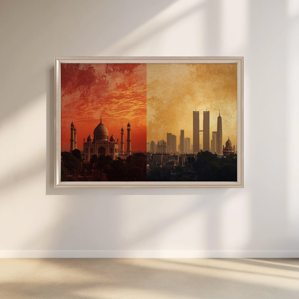 Taj to Towers Canvas Artwork – Asha Art Studio – Image 4
