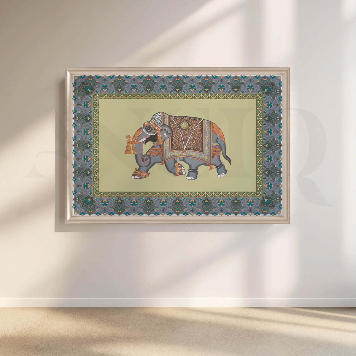 Traditional Indian Elephant Canvas Artwork – Asha Art Studio – Image 4