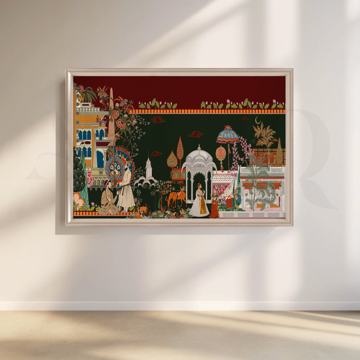 Exquisite Mughal Garden Scene Artwork – Asha Art Studio – Image 4