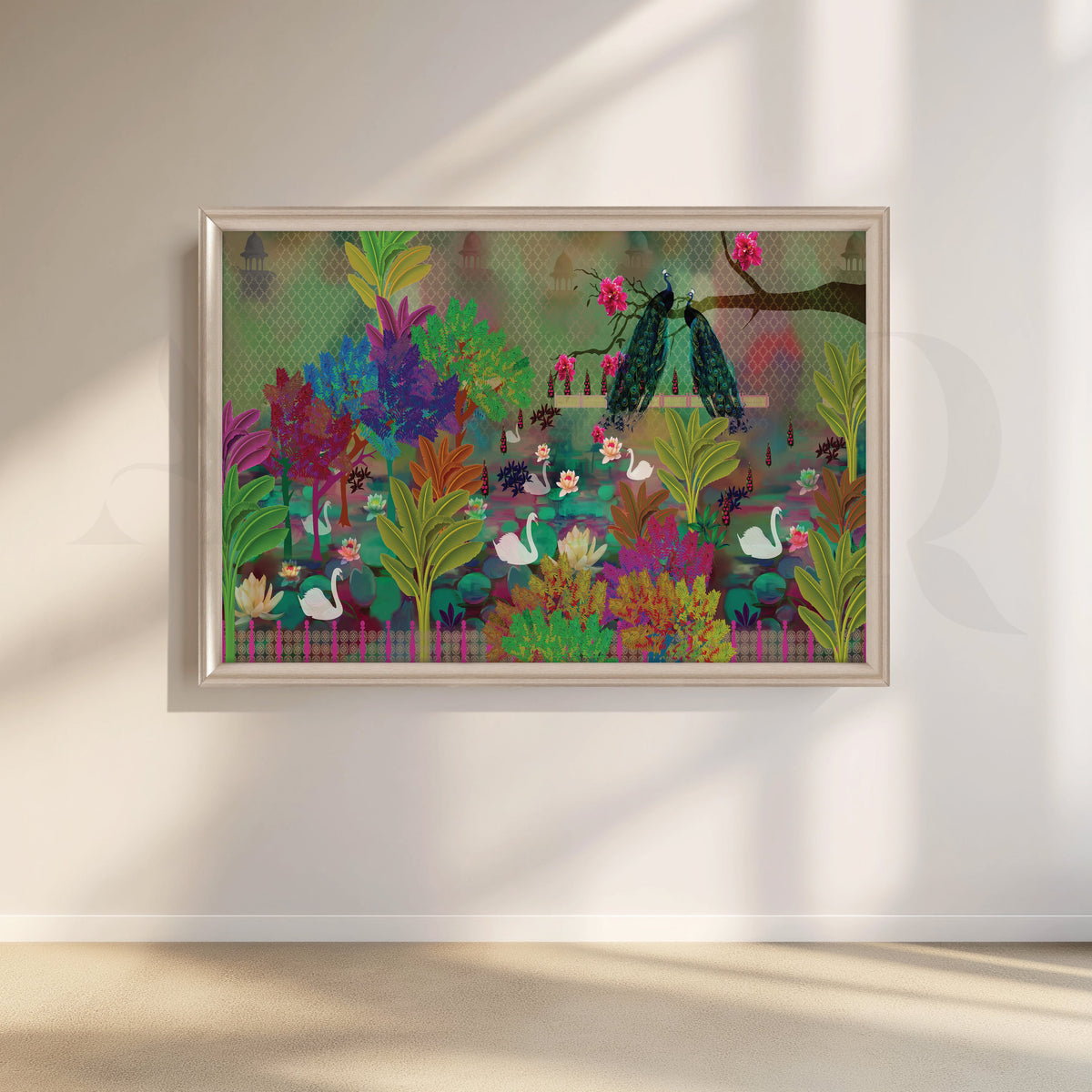 Peacocks and Paisleys Canvas Artwork – Asha Art Studio – Image 4