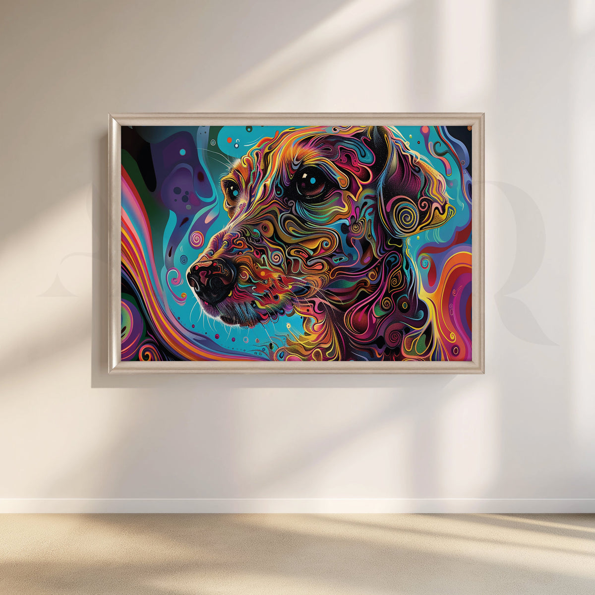 Pup in Paint Canvas Wall Artwork – Asha Art Studio – Image 4