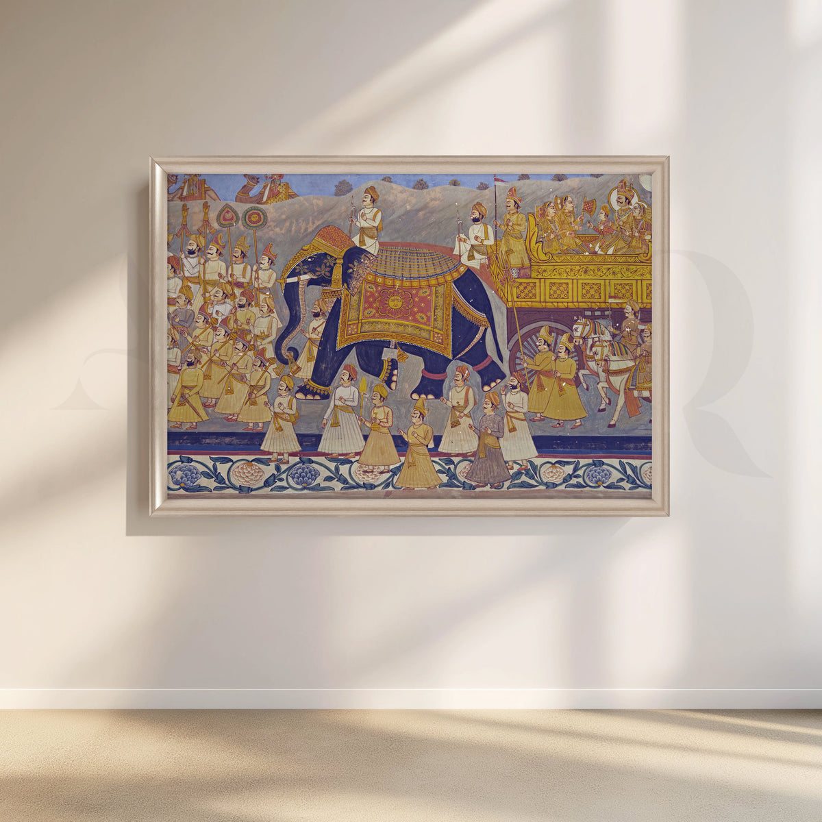 Royal Elephant Procession Canvas Artwork – Asha Art Studio – Image 4