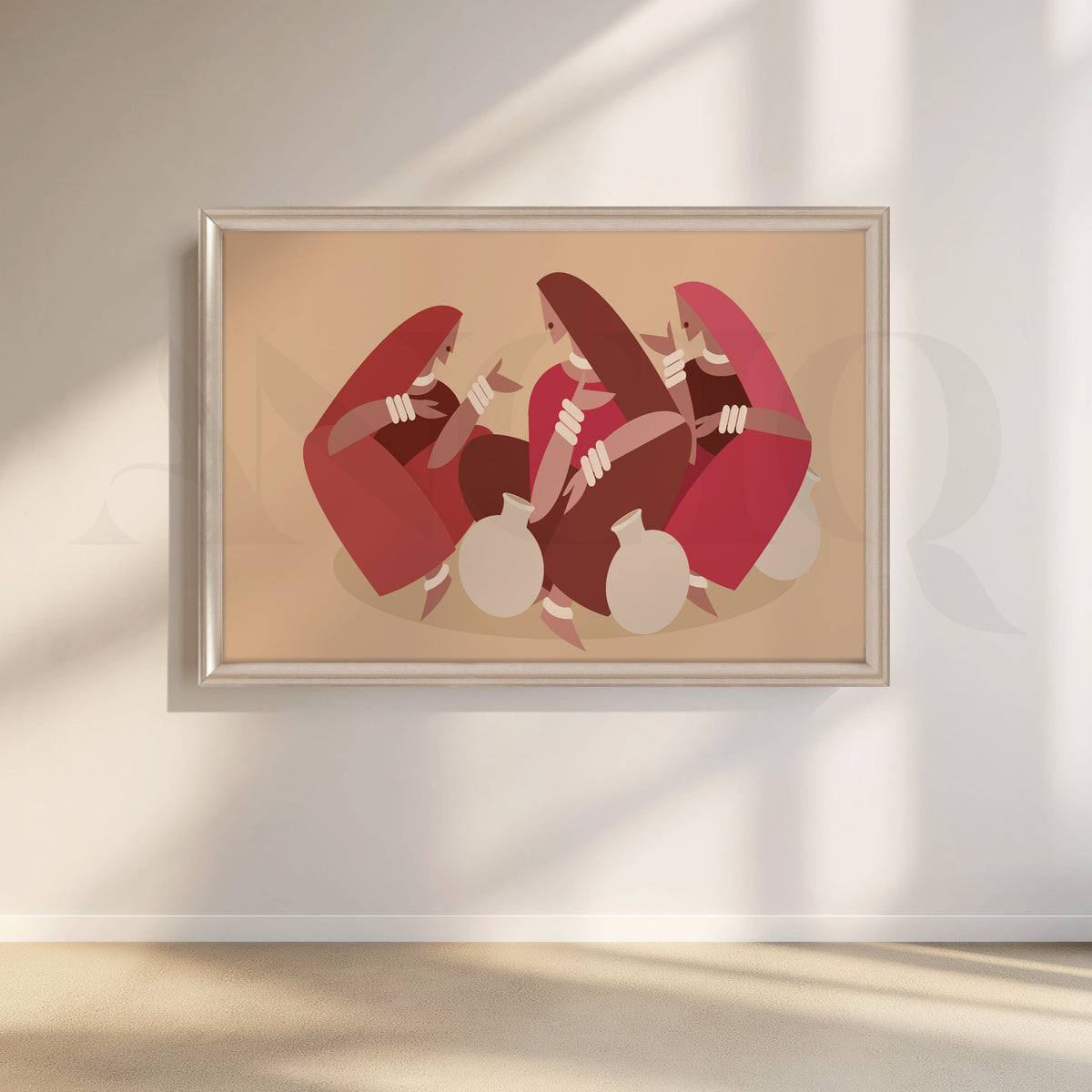 Rajasthani Desert Nomads Canvas Artwork – Asha Art Studio – Image 4