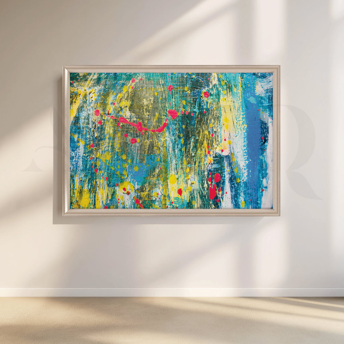 Chromatic Cascade Canvas Artwork – Asha Art Studio – Image 4