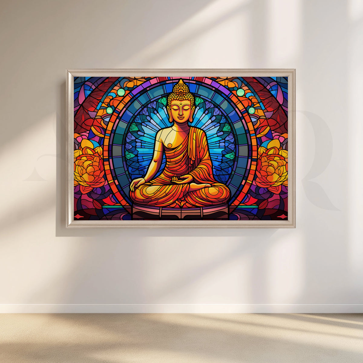 Vibrant Buddha Canvas Artwork – Asha Art Studio – Image 4
