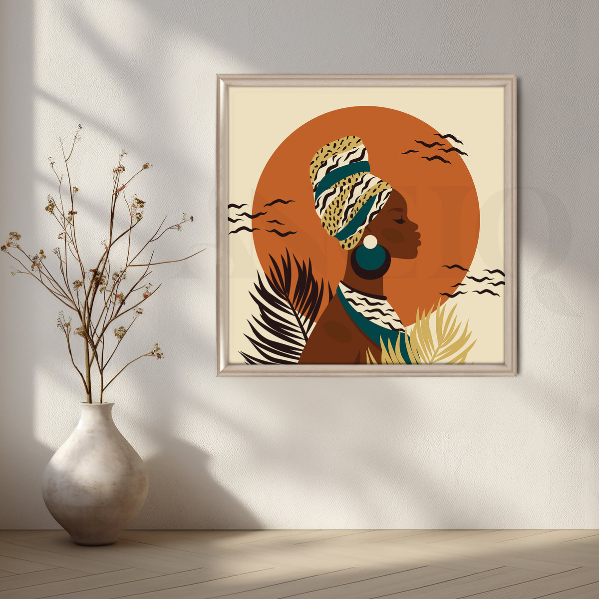 Sunset Silhouette of a Woman Artwork – Asha Art Studio – Image 4
