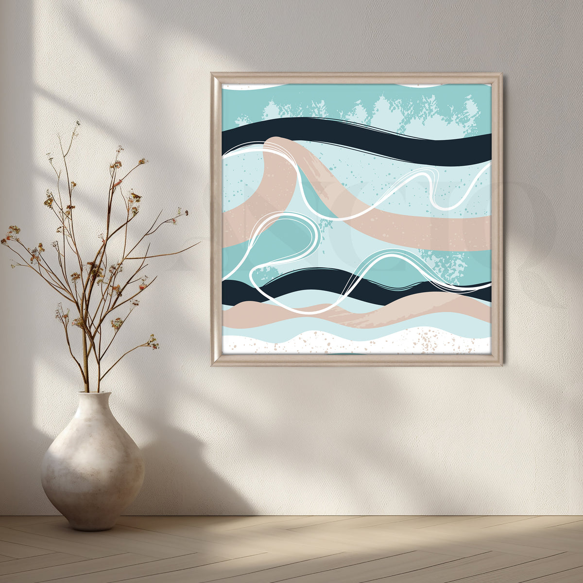 Gentle Curves Canvas Artwork – Asha Art Studio – Image 4