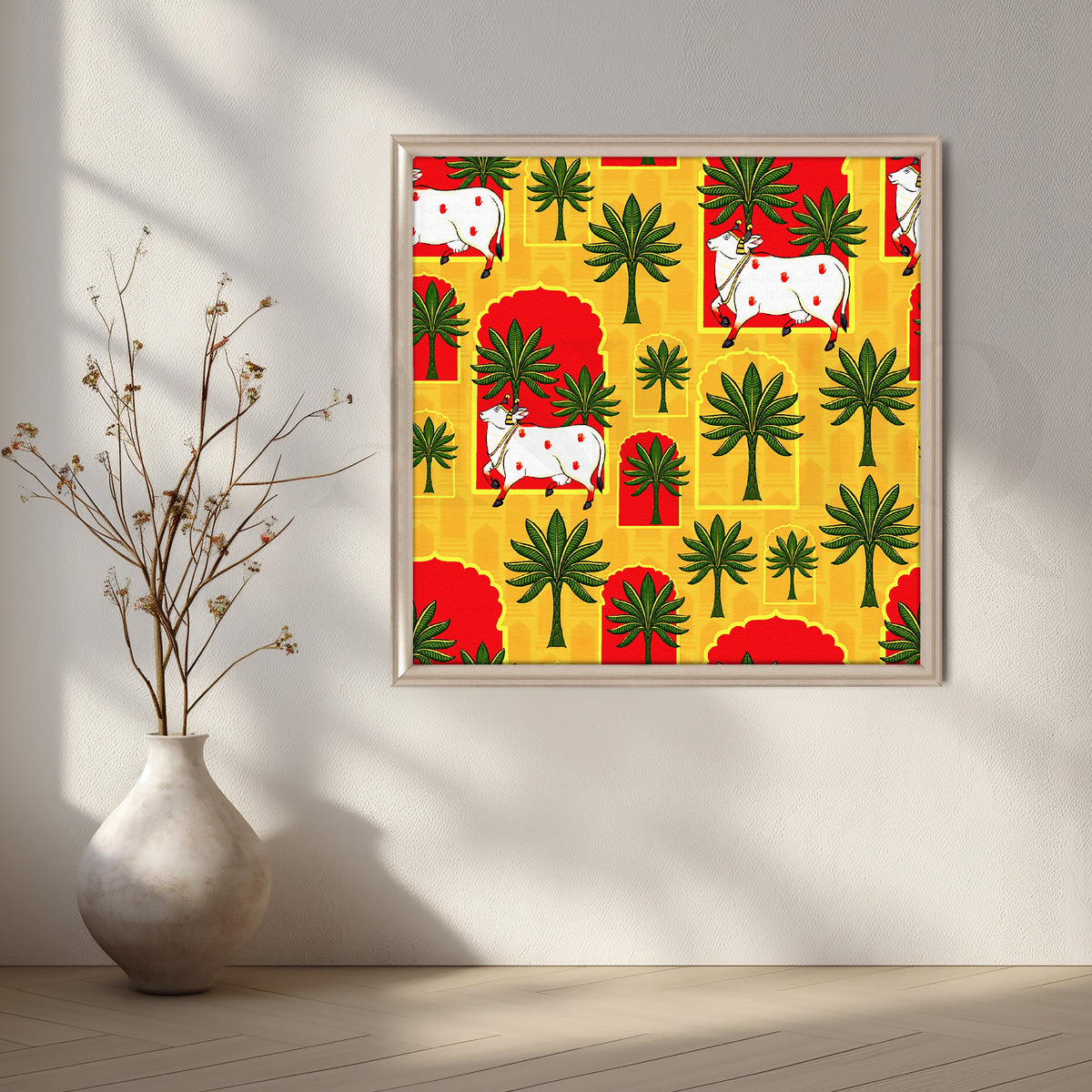 Vibrant Geometric Canvas Artwork – Asha Art Studio – Image 4
