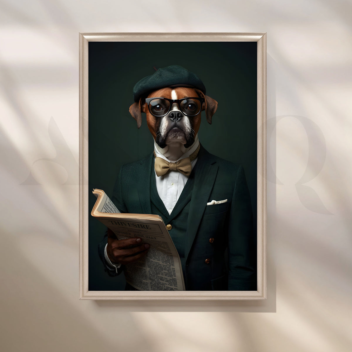 Vintage Gentleman Dog Pop Artwork – Asha Art Studio – Image 4