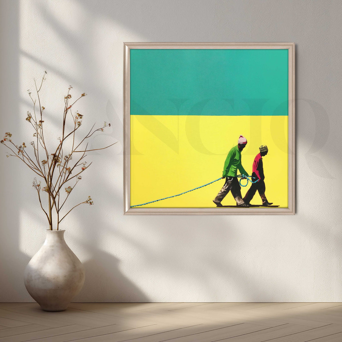 Contemporary Human Silhouette Canvas Artwork – Asha Art Studio – Image 4