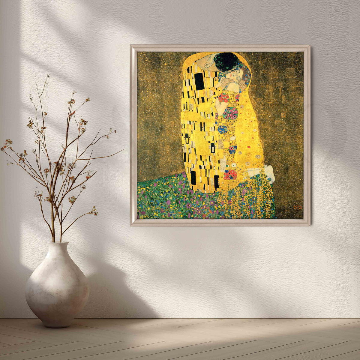 Gustav Klimt The Kiss Canvas Artwork – Asha Art Studio – Image 4