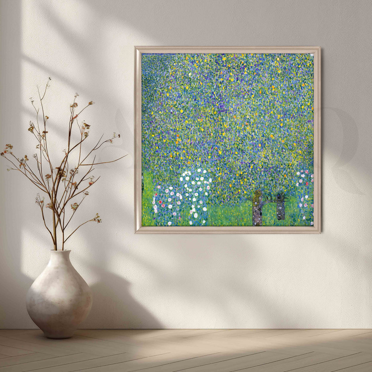 Gustav Klimt Green Garden Floral Canvas Artwork – Asha Art Studio – Image 4