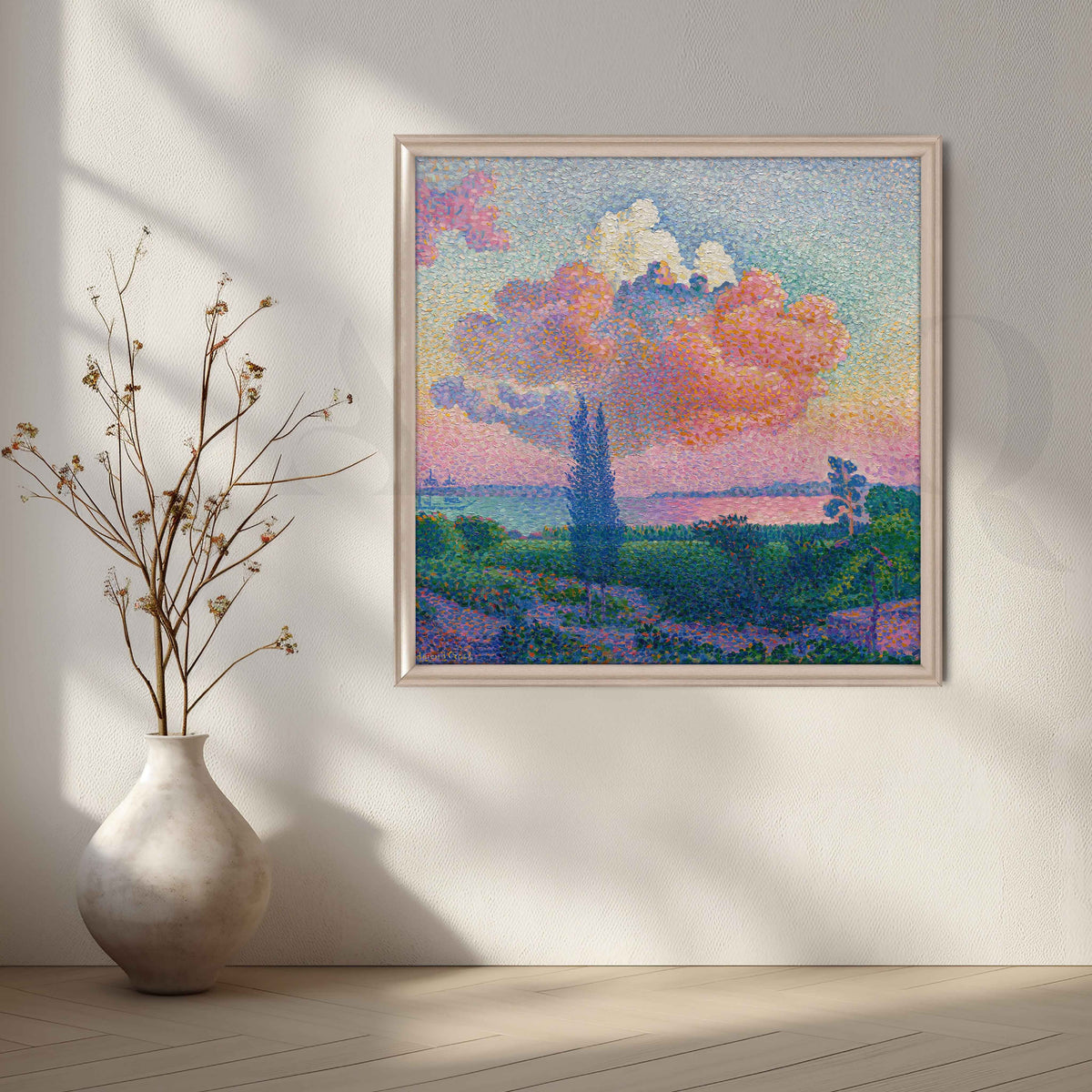 Pastel Lake Sunset Canvas Artwork – Asha Art Studio – Image 4
