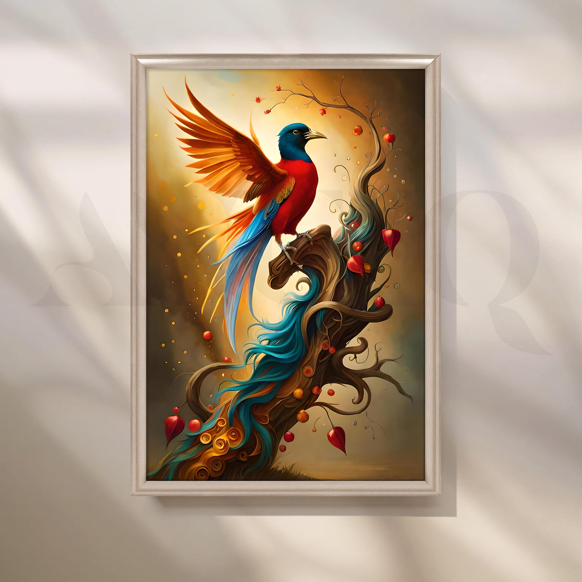 Colorful Fantasy Bird Pop Art Illustration – Asha Art Studio – Image 4