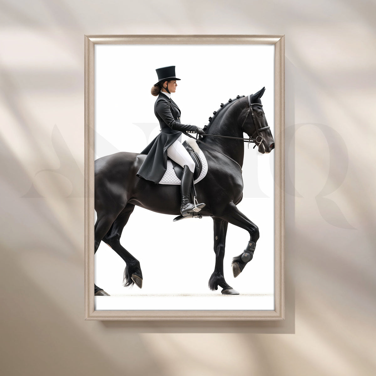 Elegant Equestrian Horse Rider Canvas Artwork – Asha Art Studio – Image 4