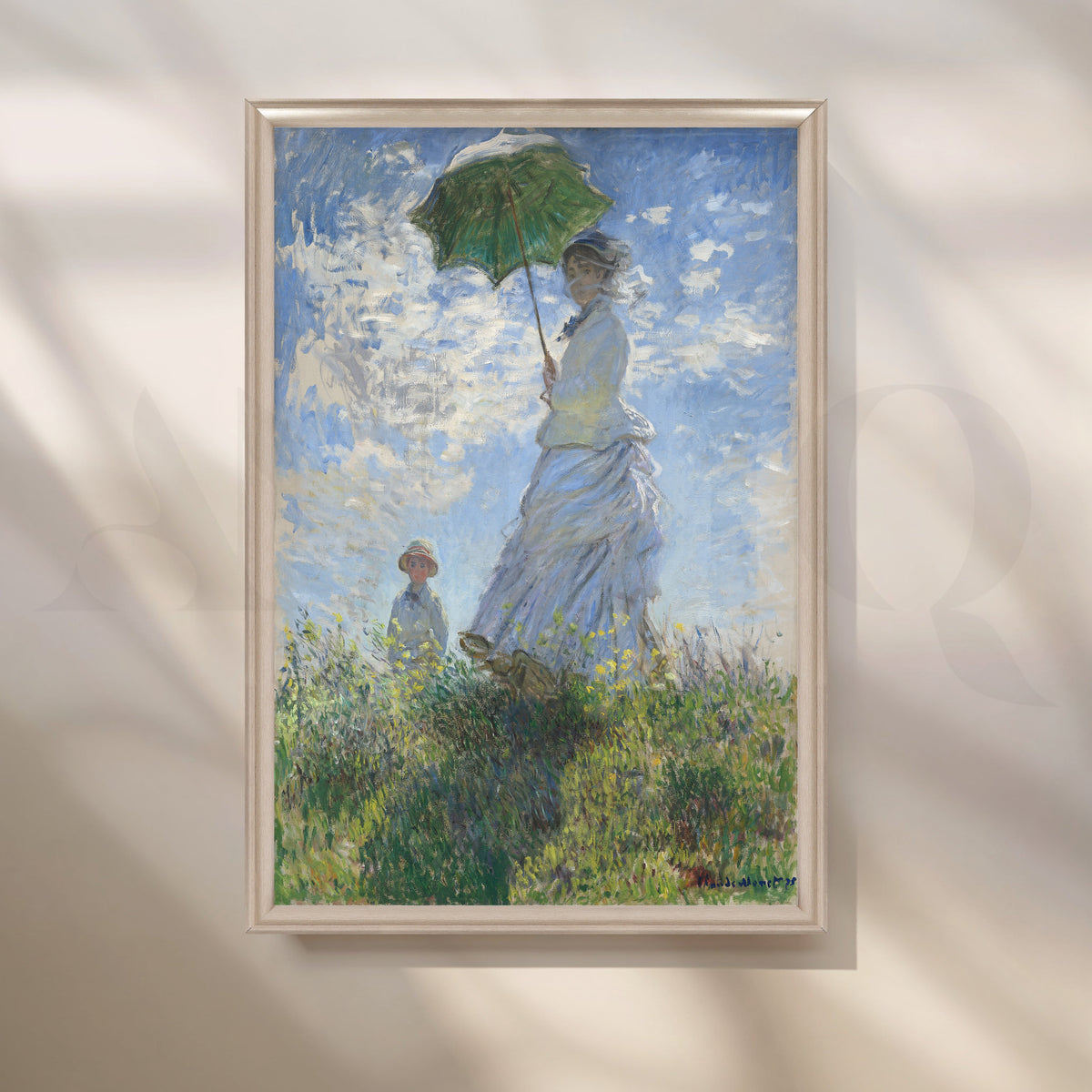 Woman with a Parasol (Monet) Canvas Artwork – Asha Art Studio – Image 4