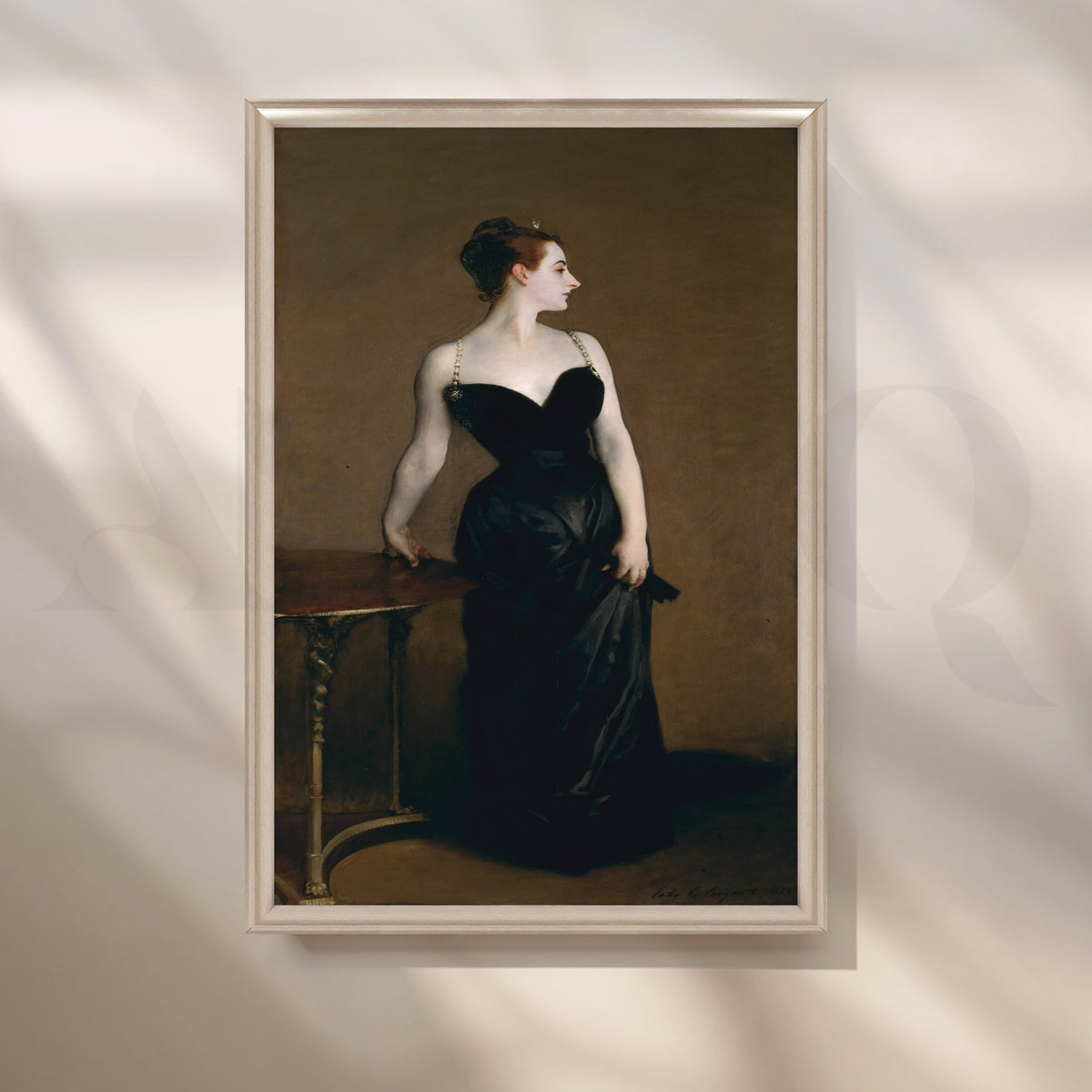 Black Gown Elegance Canvas Artwork – Asha Art Studio – Image 4