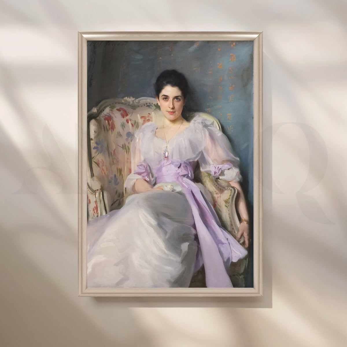 Lavender Muse Portrait Canvas Artwork – Asha Art Studio – Image 4