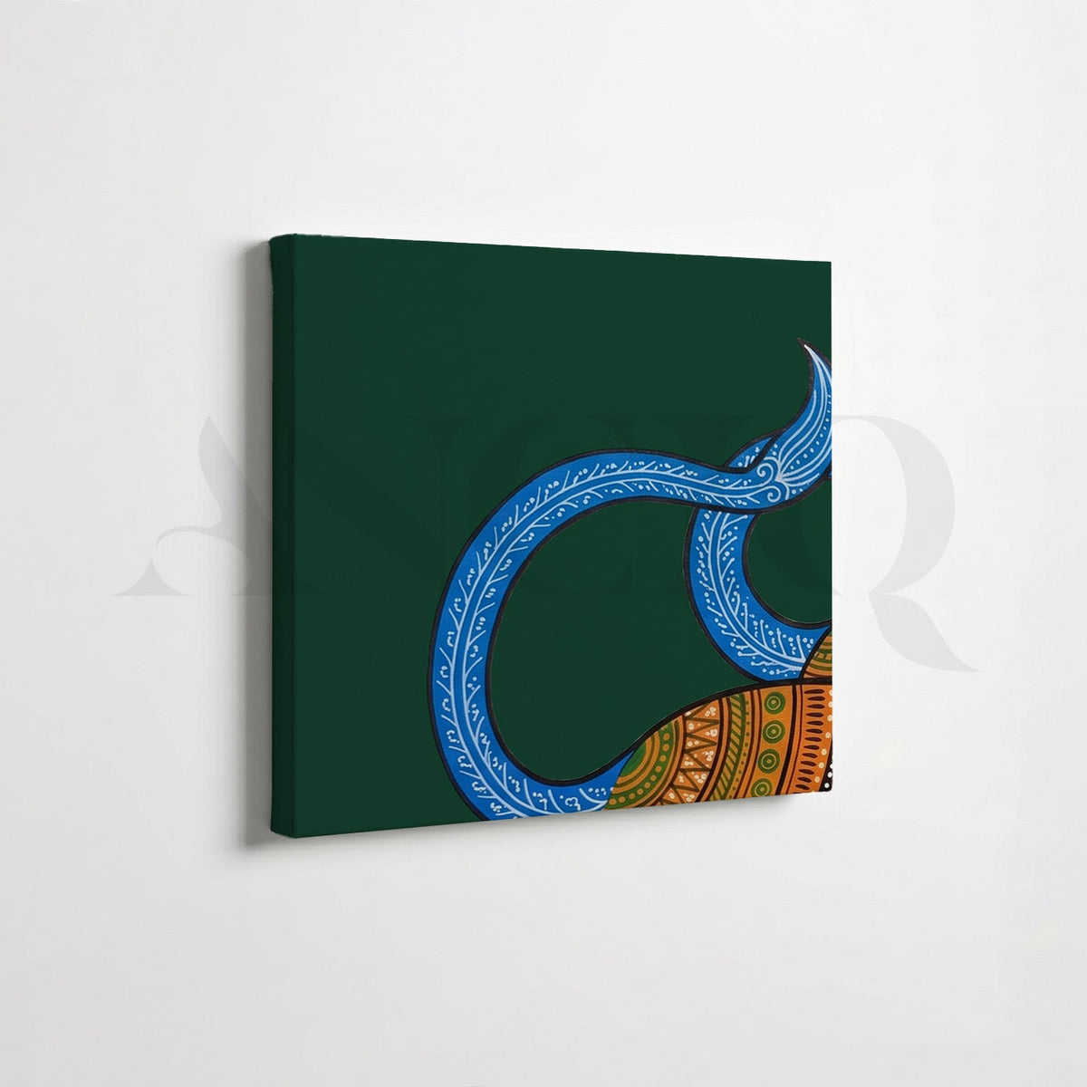Folk Tiger Heritage Gallery Wall Canvas Artwork Set of 6 – Asha Art Studio – Image 2
