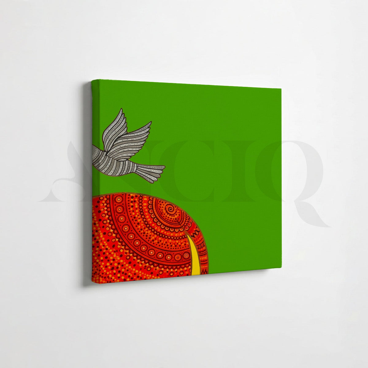 Colorful Cow Folk Gallery Wall Canvas Artwork Set of 6 – Asha Art Studio – Image 4
