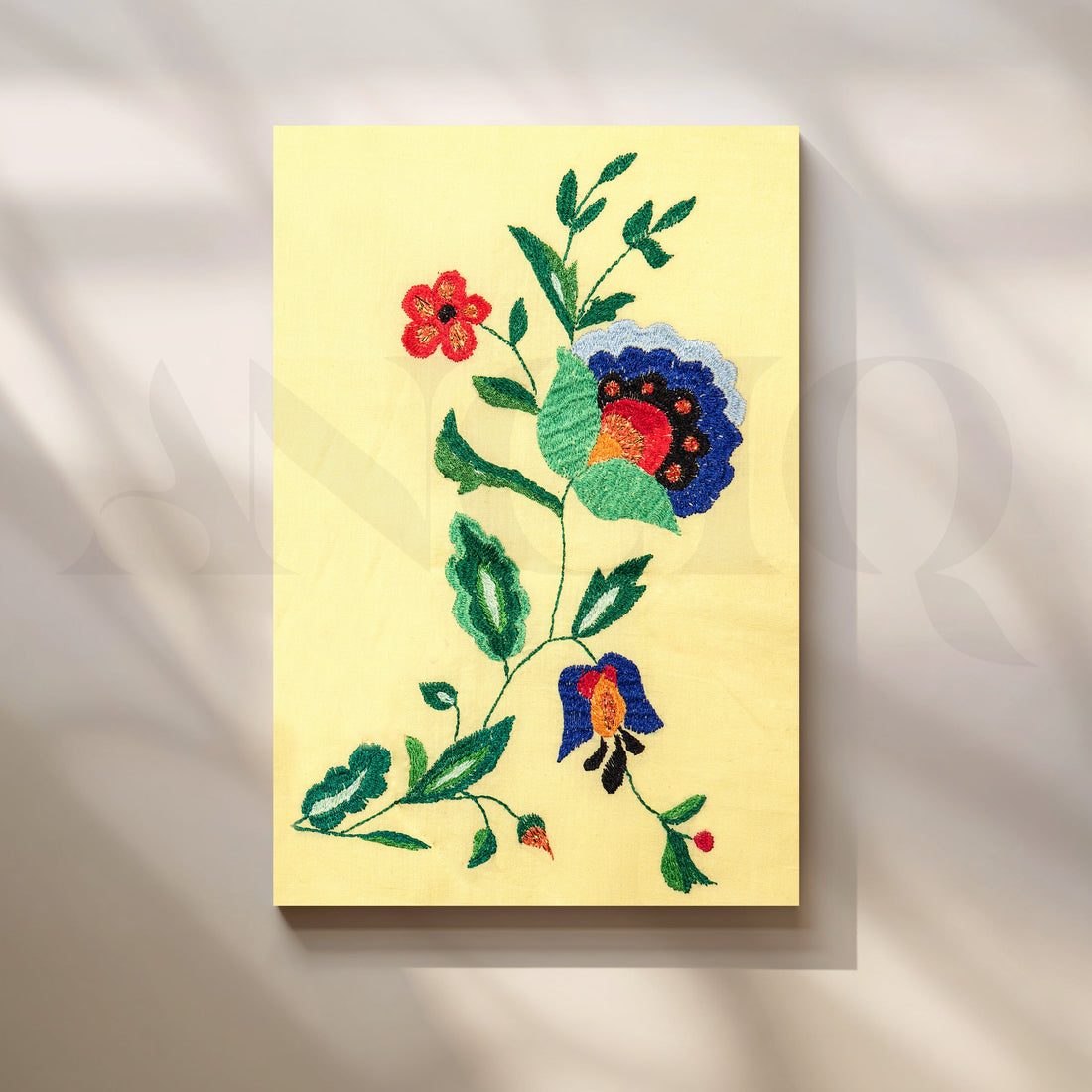 Folk Bloom Canvas Artwork – Asha Art Studio