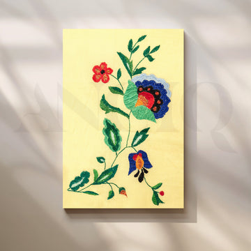 Folk Bloom Canvas Artwork – Asha Art Studio