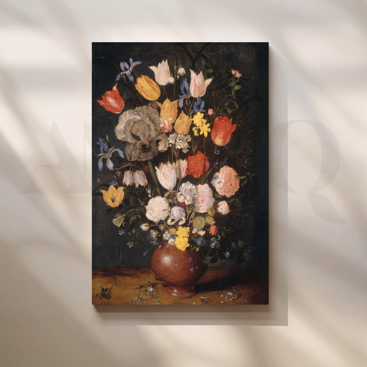 Dutch Floral Vase Canvas Artwork – Asha Art Studio