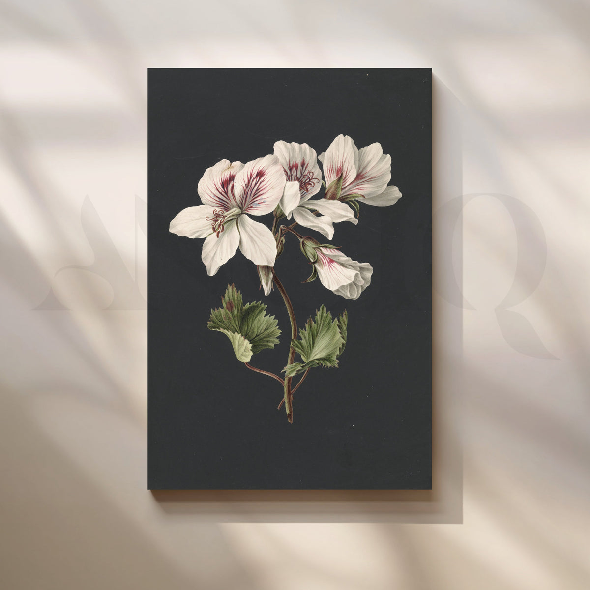 Vintage Gardenia Cluster Canvas Artwork – Asha Art Studio