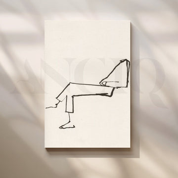 Reclined Line Canvas Artwork – Asha Art Studio