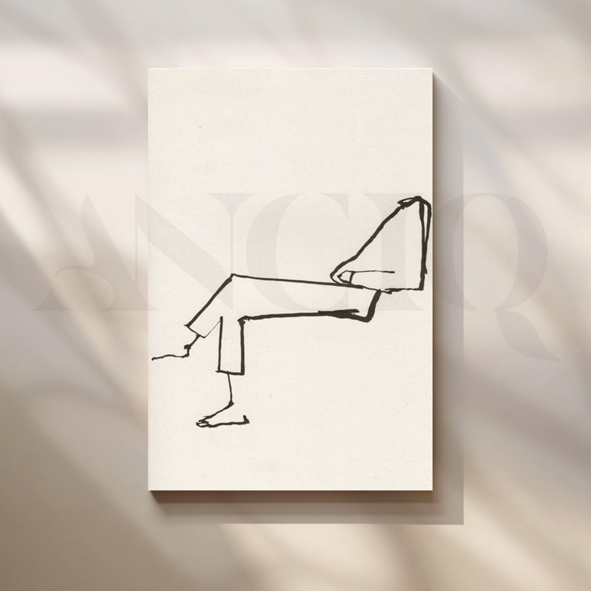 Reclined Line Canvas Artwork – Asha Art Studio
