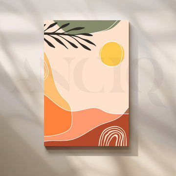Boho Sunset Abstract Canvas Artwork – Asha Art Studio