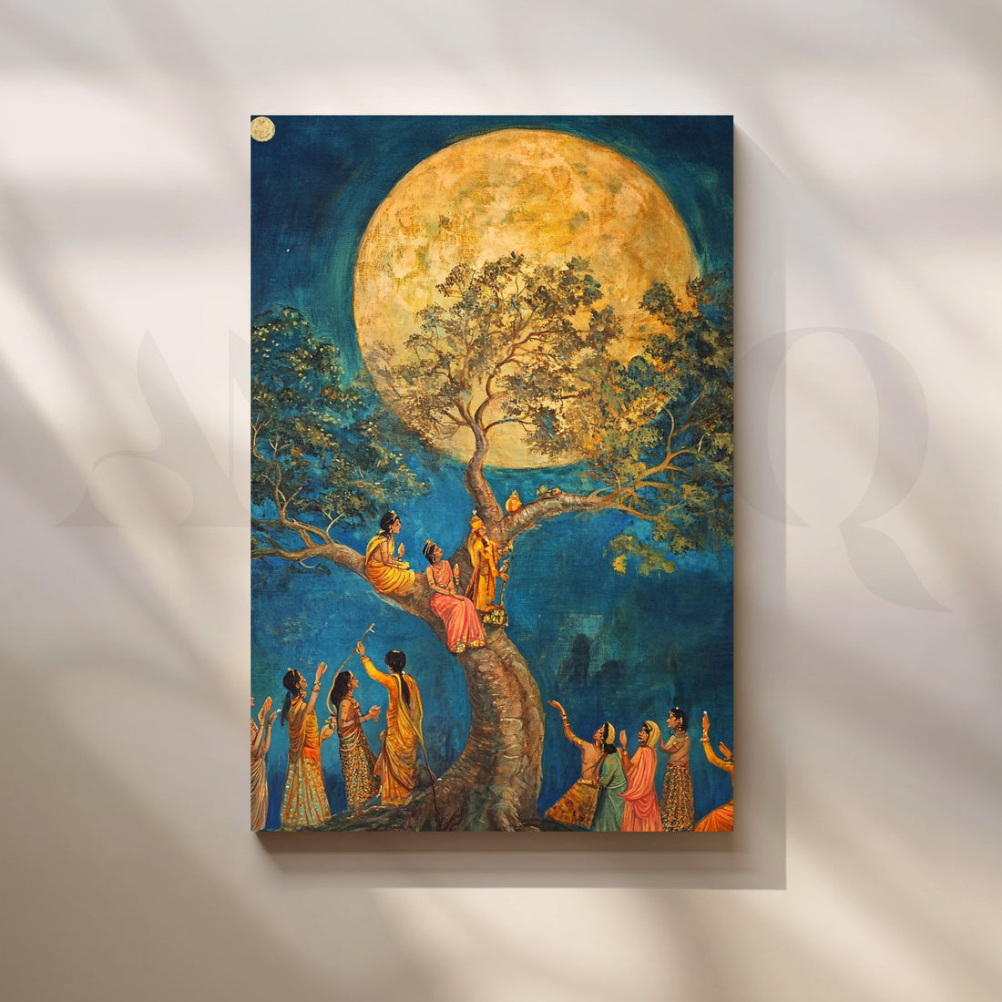 Moonlit Gathering Canvas Artwork – Asha Art Studio